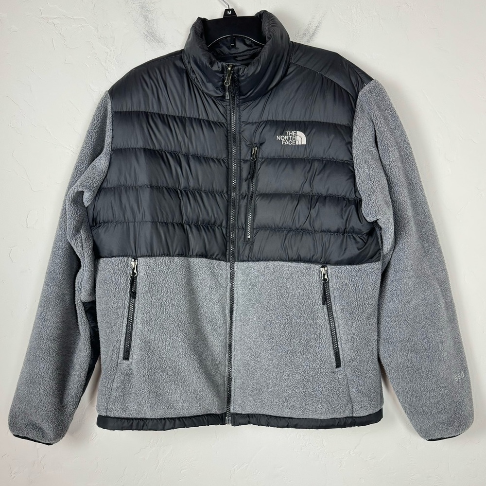 TNF The North Face Jacket Coat 550 Puffer Quilted Fleece Sherpa Black Grey
